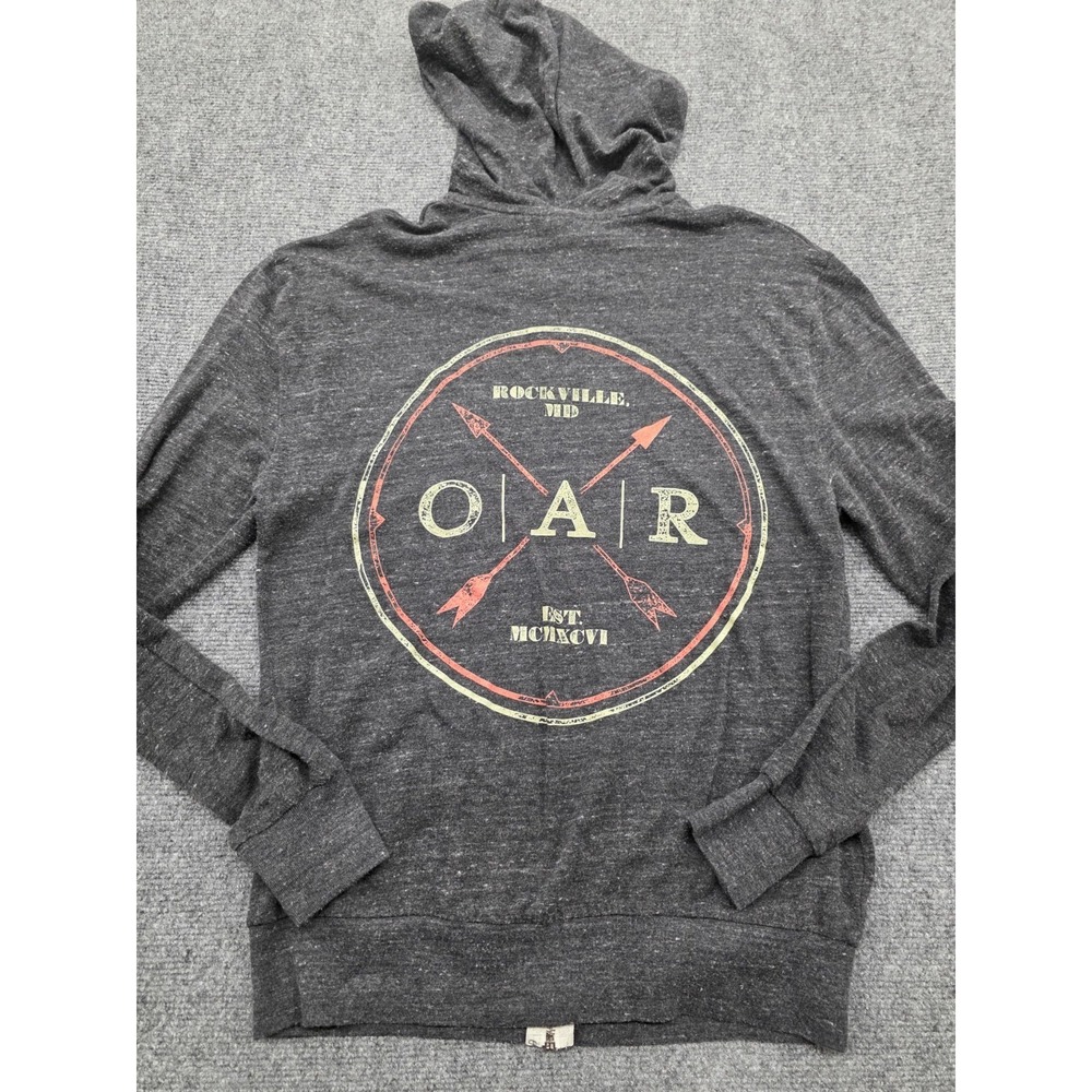 O.A.R. Band Of a Revolution Full Zip Hoodie Thin Grey Jacket - M